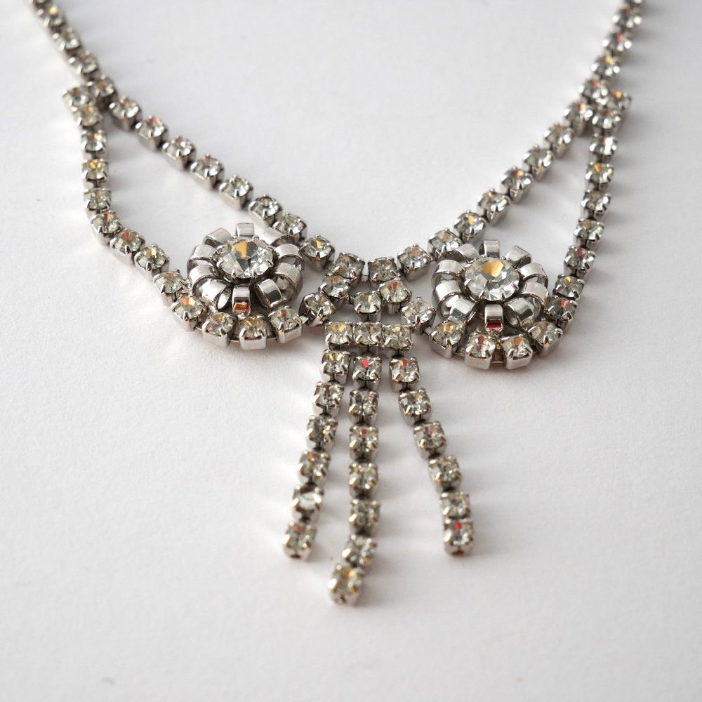 Crystal Rhinestone Necklace and Bracelet Set